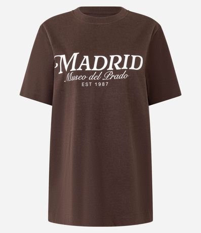 Remera en Algodón con Lettering Madrid 5