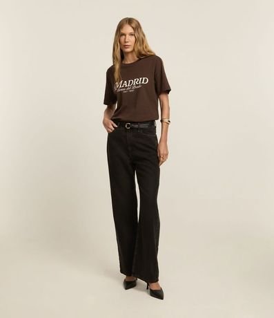 Remera en Algodón con Lettering Madrid 3