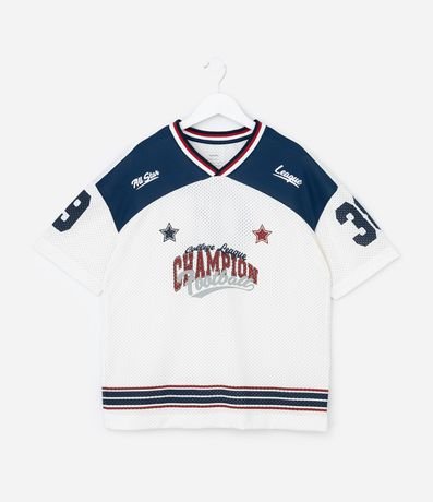 Remera Deportiva Infantil con Estampa Futebol Americano - Talle 5 a 14 años 2