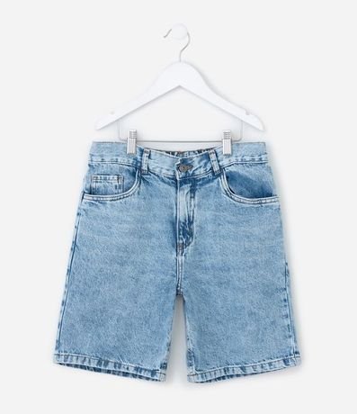 Bermuda Recta Infantil en Jeans con Cintura Elástica - Talle 5 a 14 años 1