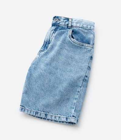 Bermuda Recta Infantil en Jeans con Cintura Elástica - Talle 5 a 14 años 6