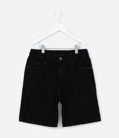 Bermuda Recta Infantil en Jeans con Cintura Elástica - Talle 5 a 14 años