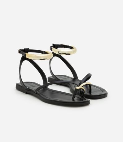 Sandalia Plana con Detalles Bold 2