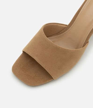 Sandalia Mule con Efecto Gamuza con Salto Fachete 3
