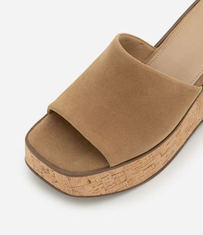 Sandalia Plataforma con Efecto Gamuza y Tacón con Textura 3