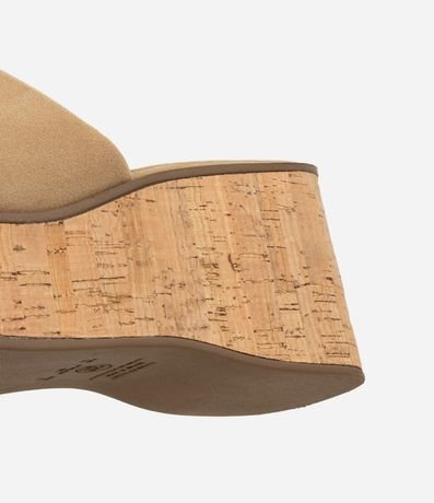 Sandalia Plataforma con Efecto Gamuza y Tacón con Textura 4