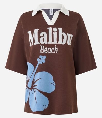 Remera en Punto con Estampa Malibu Floral 2