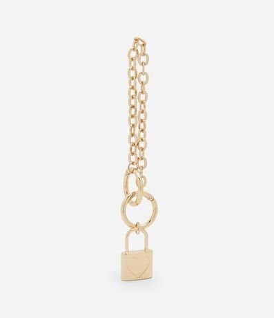 Llavero en Metal y Gamuza con Lunares y Mosquetón de Corazón