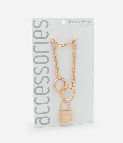 Llavero en Metal con Cadena y Candado 2