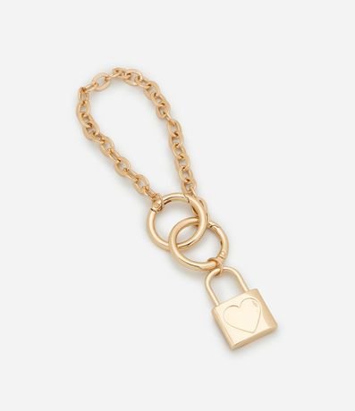 Llavero en Metal con Cadena y Candado 3