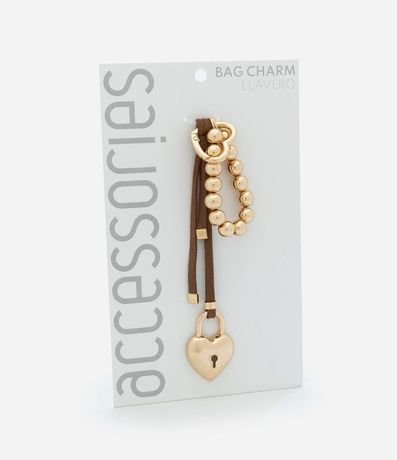 Llavero en Metal con Cadena y Candado 2