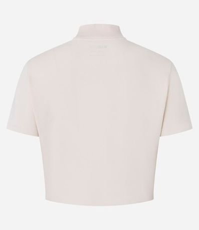 Blusa T-Shirt Cropped en Algodón con Cuello Alto 5
