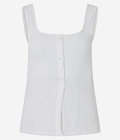 Blusa Musculosa con Textura y Botones Delanteros 4