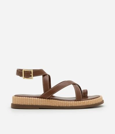 Sandalia Plana Sport Sandal con Efecto Ráfia en la Suela 1