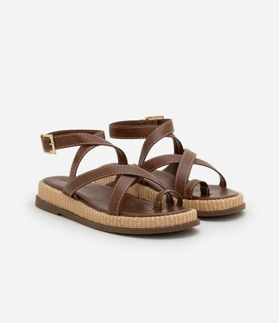 Sandalia Plana Sport Sandal con Efecto Ráfia en la Suela 3