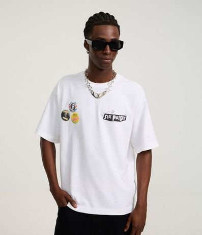 Remera Boxy en Malla con Estampa Frente y Espalda Sex Pistols 2