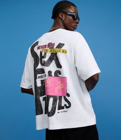 Remera Boxy en Malla con Estampa Frente y Espalda Sex Pistols 1