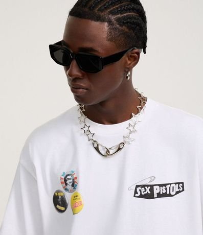 Remera Boxy en Malla con Estampa Frente y Espalda Sex Pistols 4