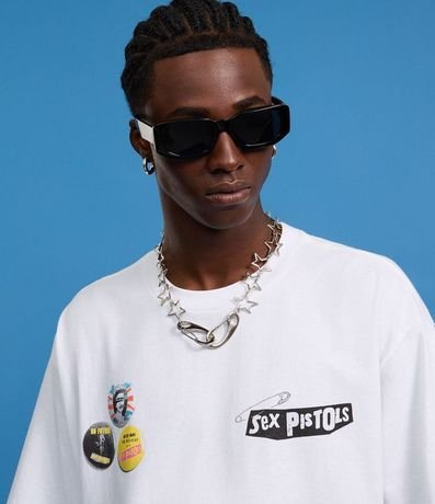 Remera Boxy en Malla con Estampa Frente y Espalda Sex Pistols 6