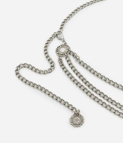 Cinturón Cadena Estrecho con Colgantes de Medalla 2