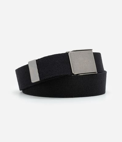 Cinturón en Lona de Algodón con Hebilla Caimán 1