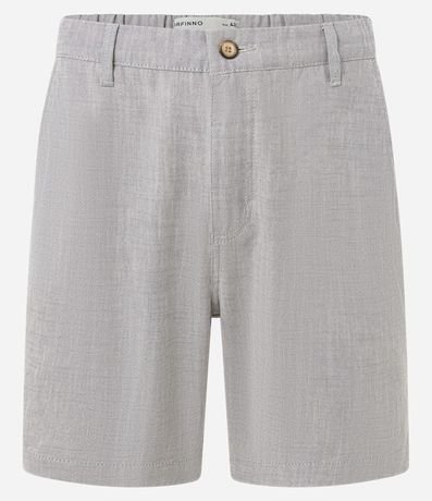 Bermuda en Oxford con Cintura Ajustable