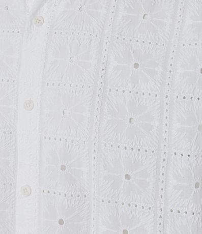 Camisa Regular en Algodón con Bordado de Flores 7