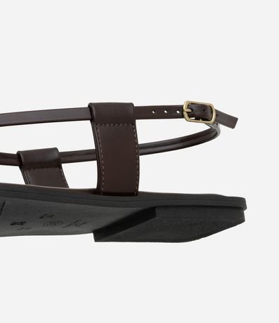 Sandalia Plana con Flor y Strass 4