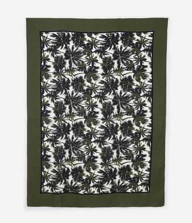 Canga Rectangular en Chalis con Estampa de Palmeras 2