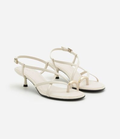 Sandalia con Tiras Finas Asimétricas y Dedera Bold 2