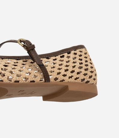 Zapatilla con Efecto Ráfia y Detalles Contrastantes 4