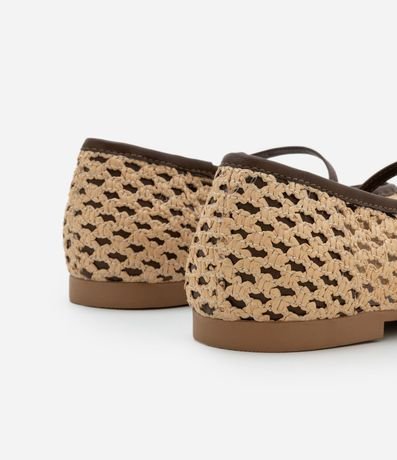 Zapatilla con Efecto Ráfia y Detalles Contrastantes 7