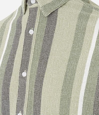 Camisa en Algodón Texturizada con Estampa Rayas 7