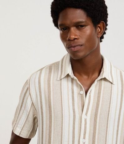 Camisa en Algodón Texturizada con Estampa Rayas 5