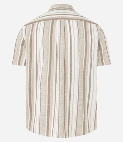 Camisa en Algodón con Textura y Rayas 8