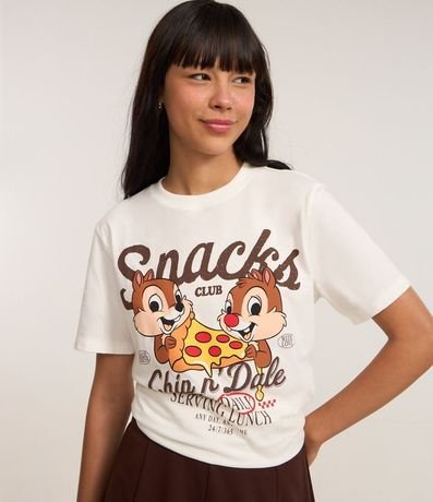Remera T-shirt en Algodón con Estampa Lettering "Snacks Chip n' Dale" Tico y Teco 2