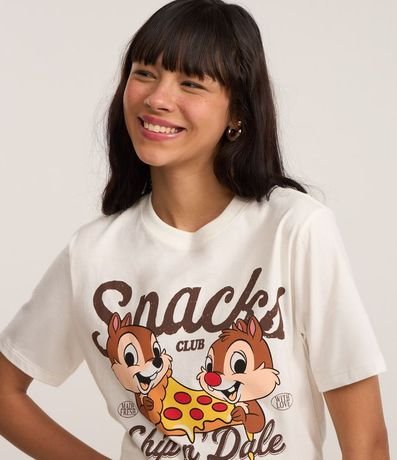 Remera T-shirt en Algodón con Estampa Lettering "Snacks Chip n' Dale" Tico y Teco 4