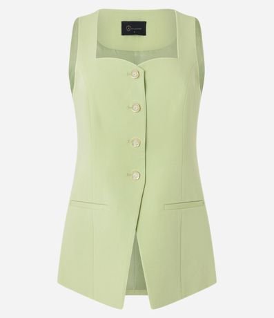 Chaleco Sastrería con Escote Quadrado con Bajo V 6