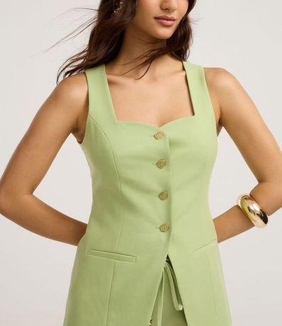 Chaleco Sastrería con Escote Quadrado con Bajo V 3