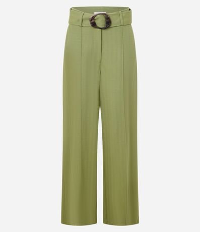 Pantalón Pantalona en Orly con Cinturón Largo con Hebilla Diferenciada 5