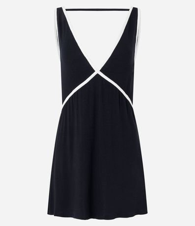 Salida de Playa Vestido en Viscosa con Bies Contrastante 6