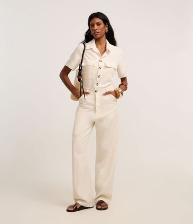 Mono en Sarga con Solapas y Trabillas