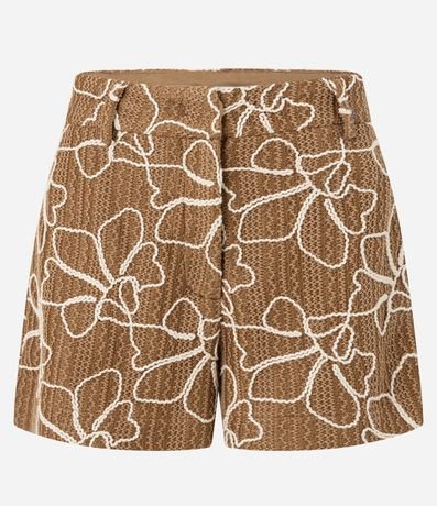 Short Texturizado en Encaje con Cuerdas Aplicadas 5