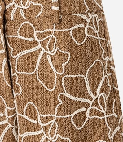 Short Texturizado en Encaje con Cuerdas Aplicadas 6