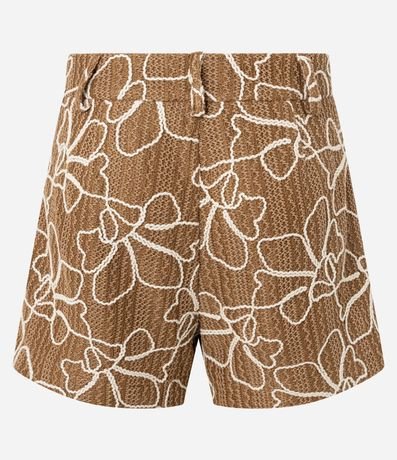 Short Texturizado en Encaje con Cuerdas Aplicadas 7