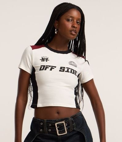 Blusa New T-Shirt en Algodón con Lettering NY Off Side 1