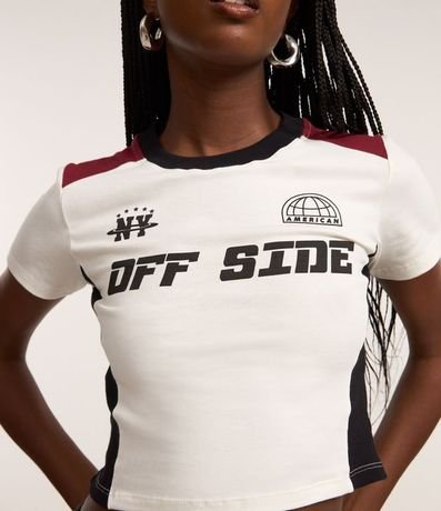 Blusa New T-Shirt en Algodón con Lettering NY Off Side 3