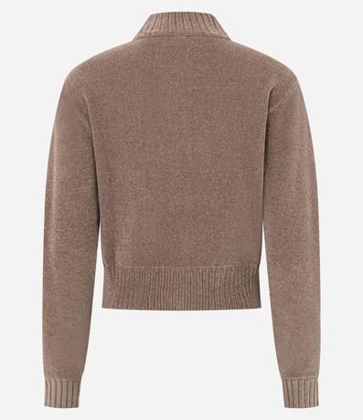 Saco en Punto con Cremallera y Cuello Alto 6