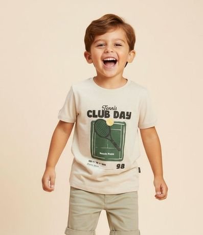Remera Infantil con Estampa Tennis Club Day - Talle 1 a 6 años