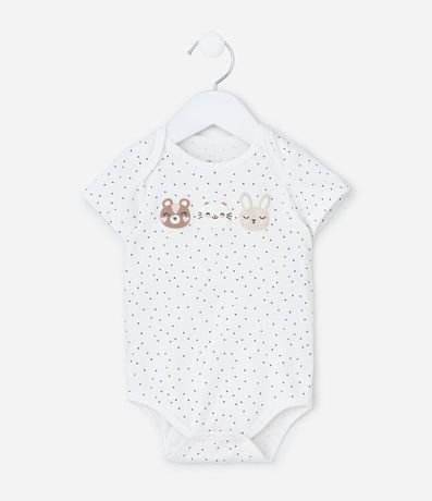 Body Infantil en Algodón con Estampa Animalitos - Talle RN a 18 meses 2